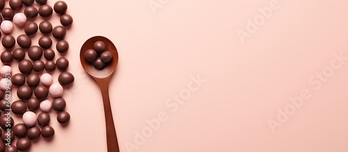 Isolated wooden spoon with ...