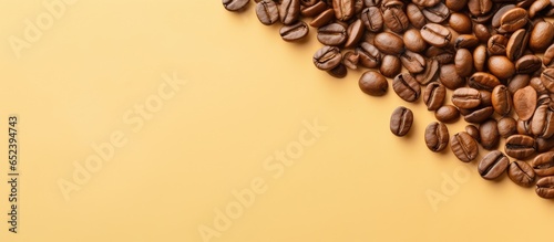 Focused coffee beans on a i...