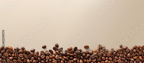 Focused coffee beans on a i...