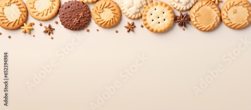 Cookies on a isolated paste...