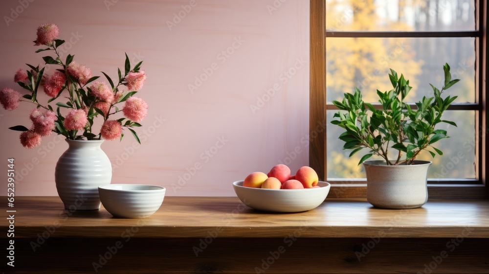 Fototapeta premium Mock up poster frame in Kitchen Farmhouse Style, Mockups Design 3D, HD