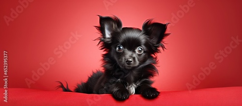Black longhaired Chihuahua ...