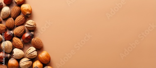 Various ripe nuts in their ...