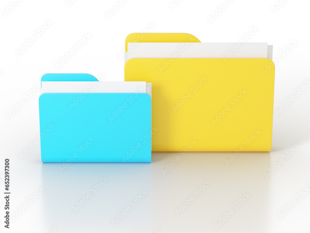 Computer folders. Data concept. Files Priorities Computer folders. Data concept. Files Priorities