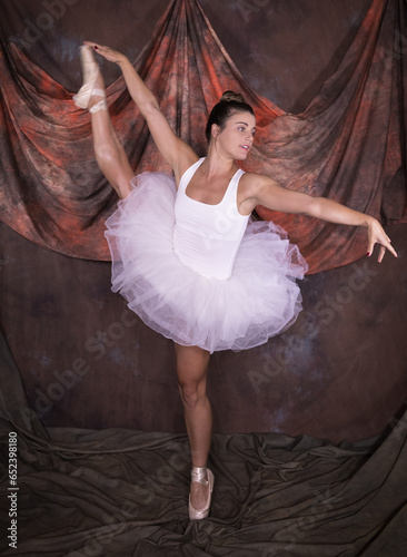 Lumen posing as a ballerina.