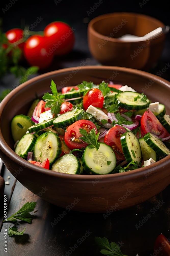 Bowl full of Vegetables. Zucchinis and Tomatoes.
