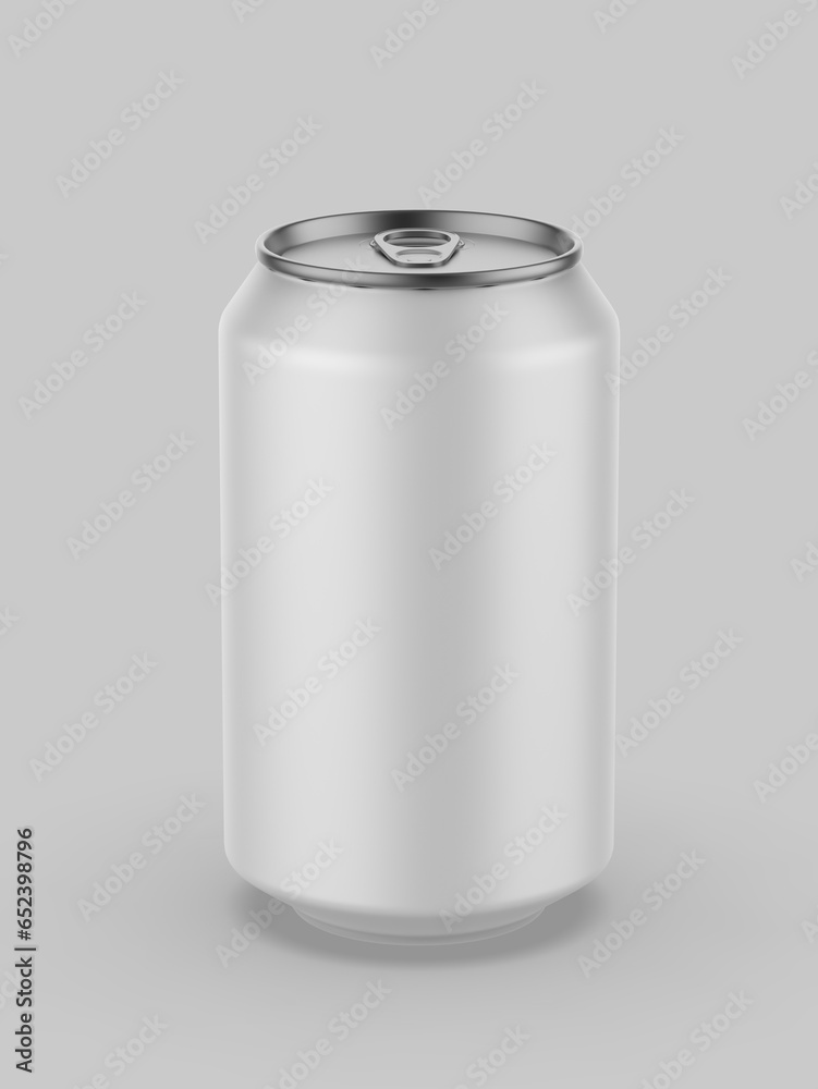 Blank metallic can drink beer soda water juice packaging empty mock up aluminum container 3d illustration. Blank metallic can drink beer soda water juice packaging empty mock up aluminum container 3d illustration.