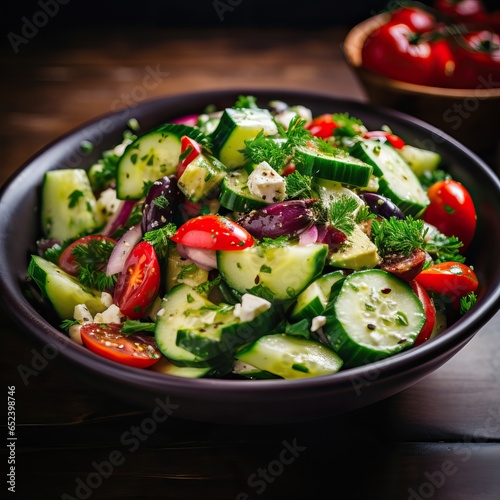 Bowl full of Vegetables. Zucchinis and Tomatoes.