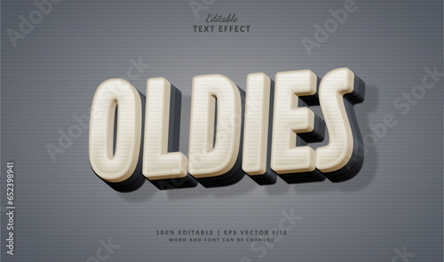 Oldies text effect style. Editable text effect old style vintage