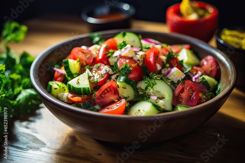 Bowl full of Vegetables. Zucchinis and Tomatoes.