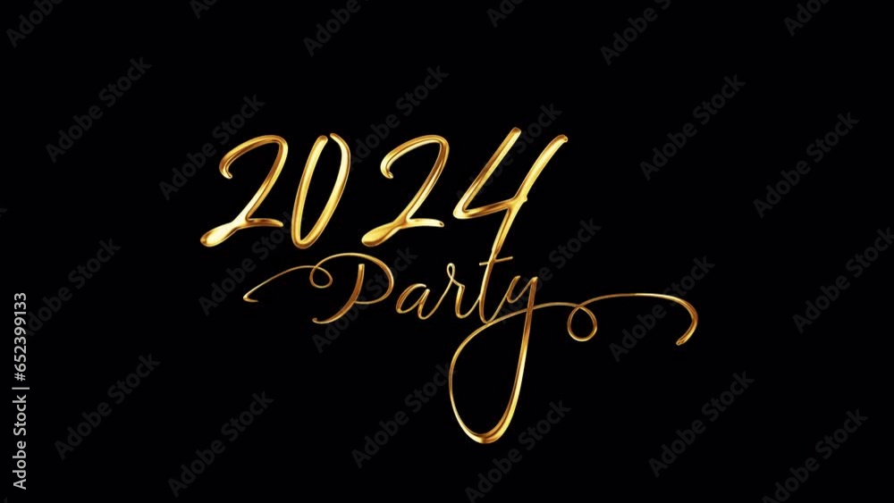 Loop 2024 Party gold text shine loop light motion title on black abstract background. promote advertising concept isolate using QuickTime Alpha Channel proress 444 Loop 2024 Party gold text shine loop light motion title on black abstract background. promote advertising concept isolate using QuickTime Alpha Channel proress 444
