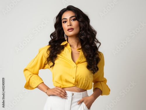 Indian social media star shines in chic outfit ideal for a modern lifestyle brand's photoshoot
