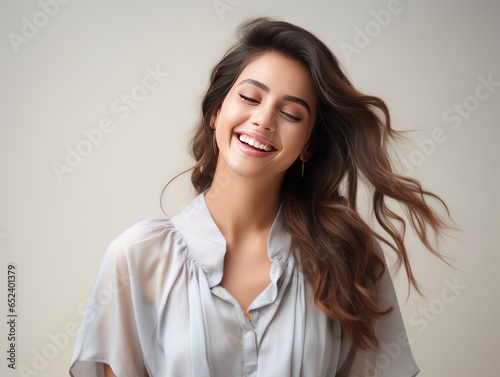 Showcasing summer elegance, Indian model in a pastel dress during a photoshoot