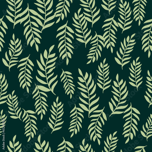 Flourish nature summer garden textured background. Floral seamless pattern. Branch with leaves ornamental