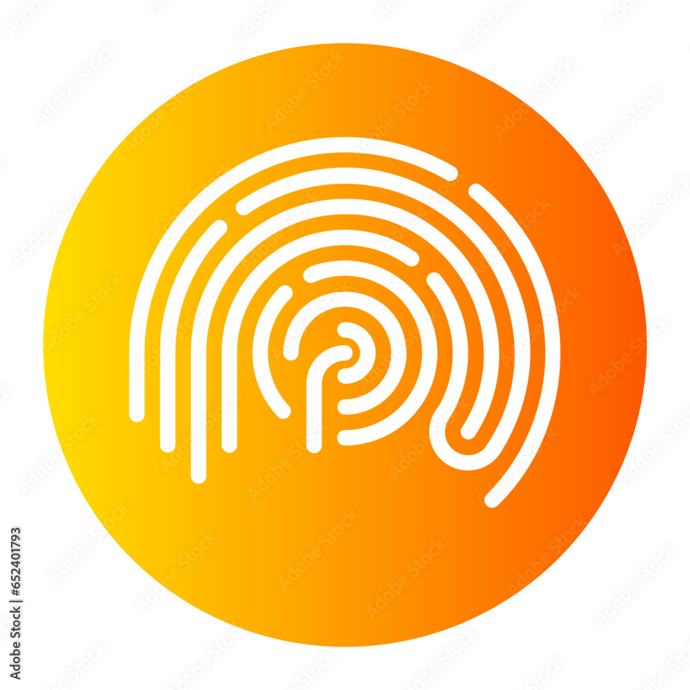 fingerprint gradient icon
