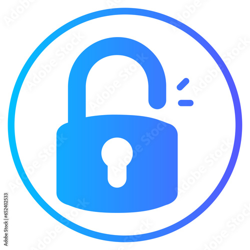 unlock gradient icon