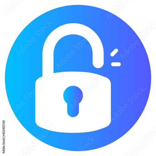 unlock gradient icon