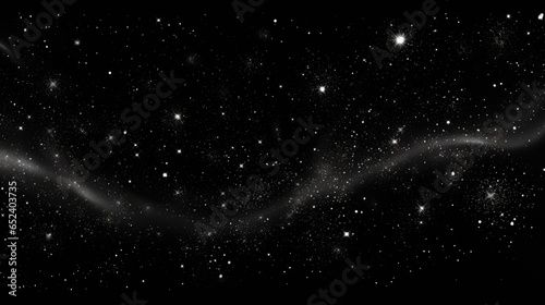 Black friday sale cosmic shining background. Abstract deep black galaxy illustration. Starry night sky space horizontal template..