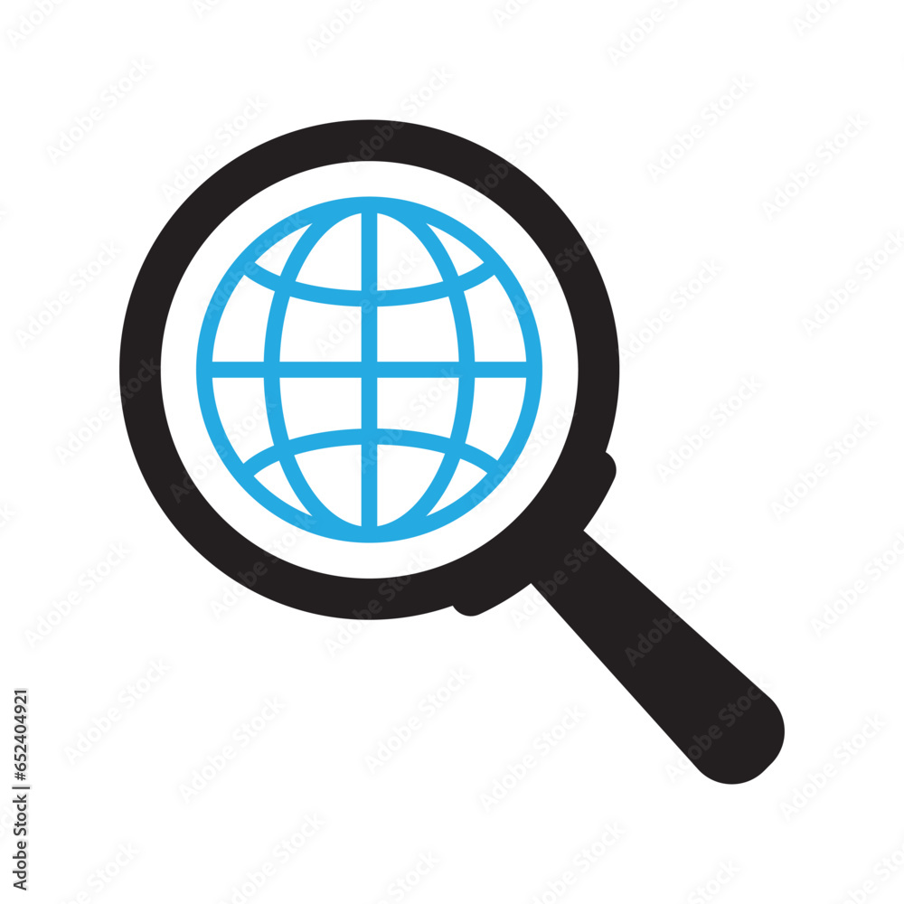 global search like thin line magnifying glass. concept of finder of popular world news or self education. linear flat style trend modern logotype graphic art design illustration isolated on white global search like thin line magnifying glass. concept of finder of popular world news or self education. linear flat style trend modern logotype graphic art design illustration isolated on white