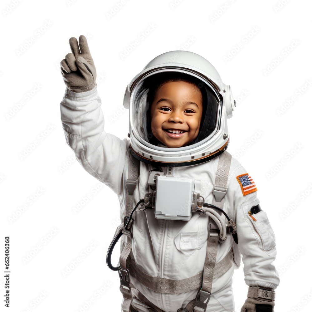 Aspiring young astronaut, ready for cosmic adventure Aspiring young astronaut, ready for cosmic adventure