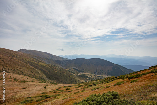 sharp rocks of Shpytsi Mountain in Chornohora mountain range photo