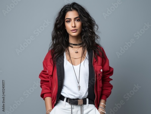 Confident Indian youth making a mark with streetwear style