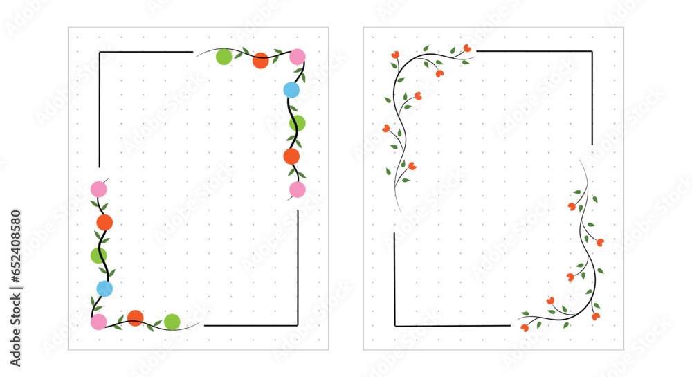 Notebook Paper Background With Decoration, daily paper