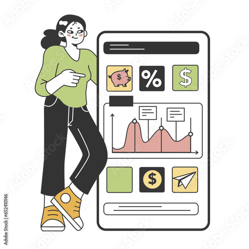 Financial literacy and expenses control app. Mobile application for bank
