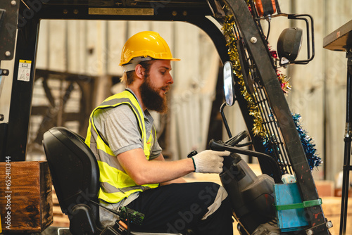 Forklift loader in storage ...