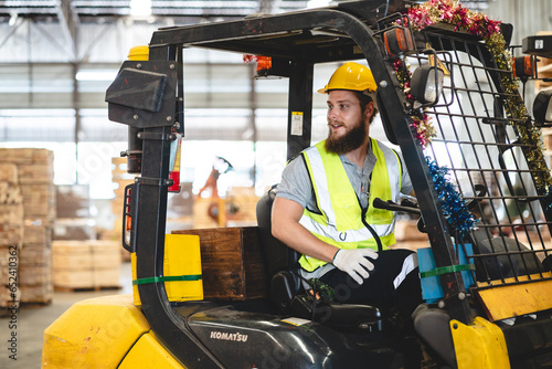 Forklift loader in storage ...