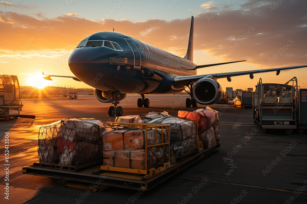 Loading and unloading of goods and carry-on baggage at a military airport Loading and unloading of goods and carry-on baggage at a military airport
