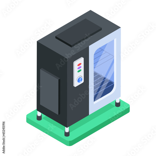 Food Serving and Restaurant Accessories Isometric Icons

