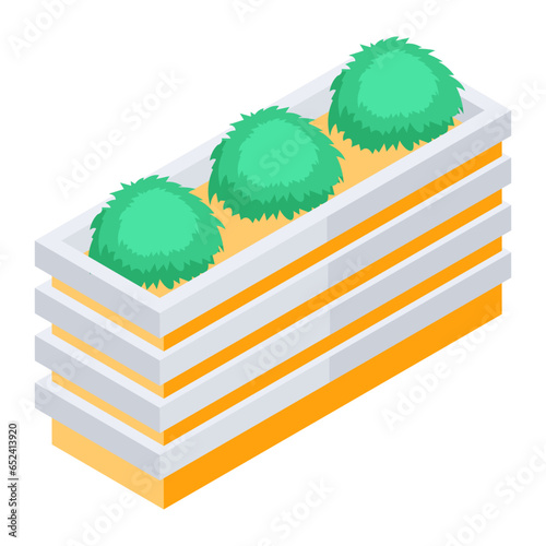 Food Serving and Restaurant Accessories Isometric Icons

