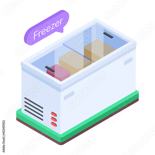 Food Serving and Restaurant Accessories Isometric Icons

