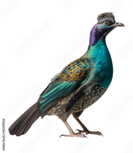 Monal bird isolated on transparent background. Concept of wildlife.