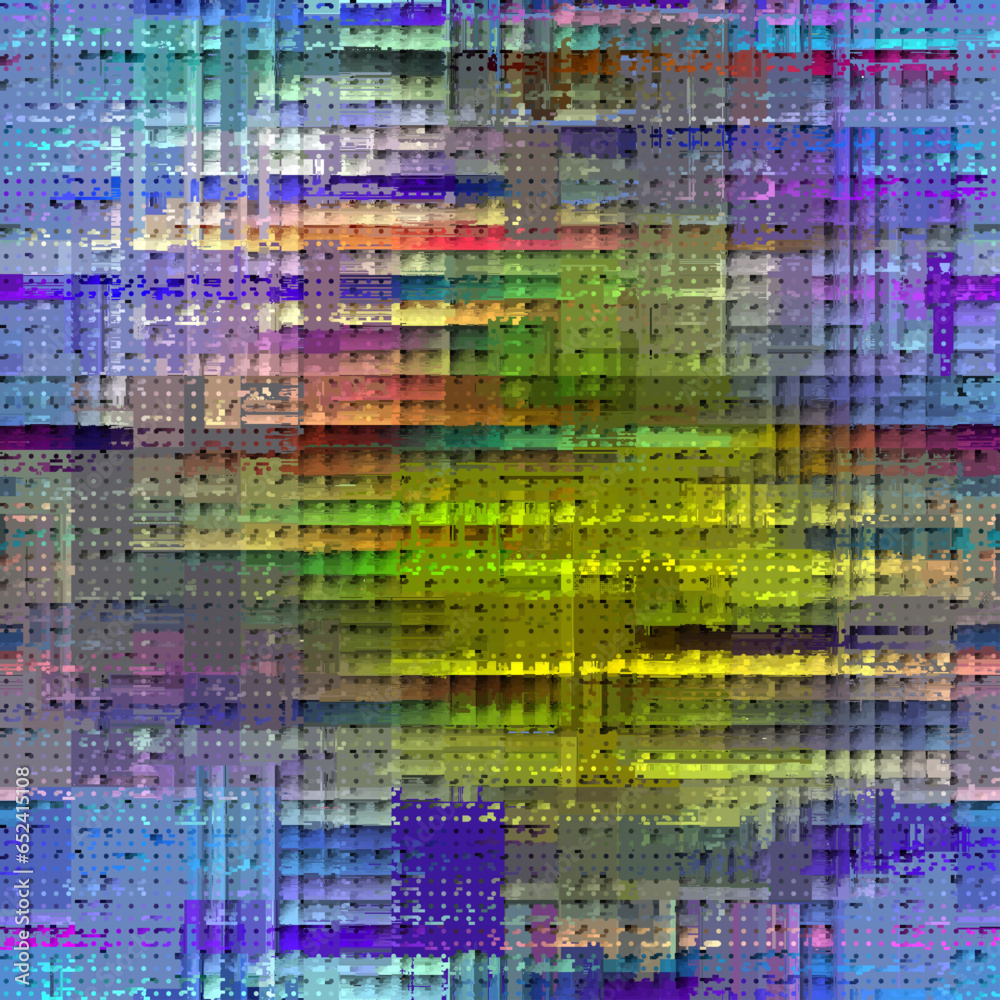 Vector image with imitation of grunge datamoshing texture. Retro risographs texture.