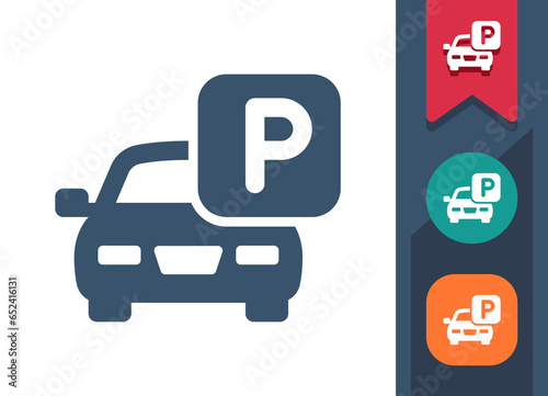Car Park Icon. Parking, Vehicle