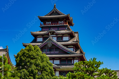 Beautiful Japanese castle architecture from Kyoto, Japan