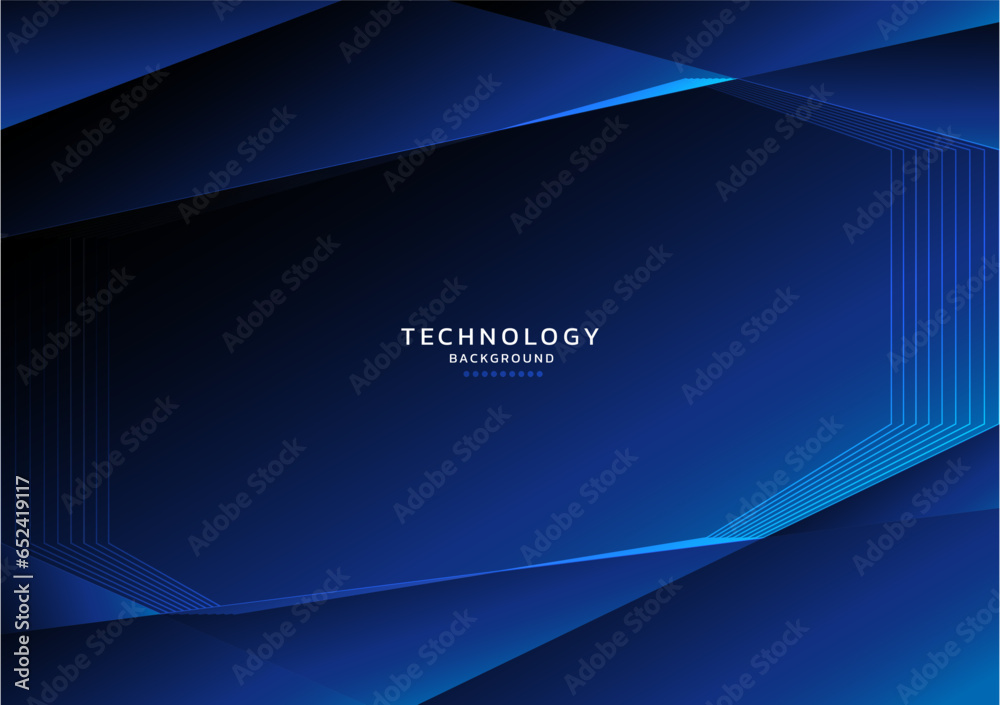 Fototapeta premium Abstract line gradient dark blue background high tech. Concept technology, futuristic, Ai, design, business, online, financial, presentation, banner, advert, brochure, cover