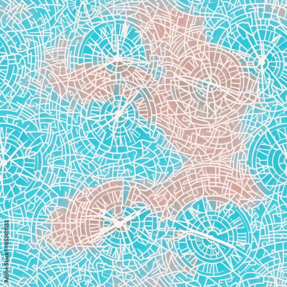 Abstract seamless time pattern in colored lines. AI generated.