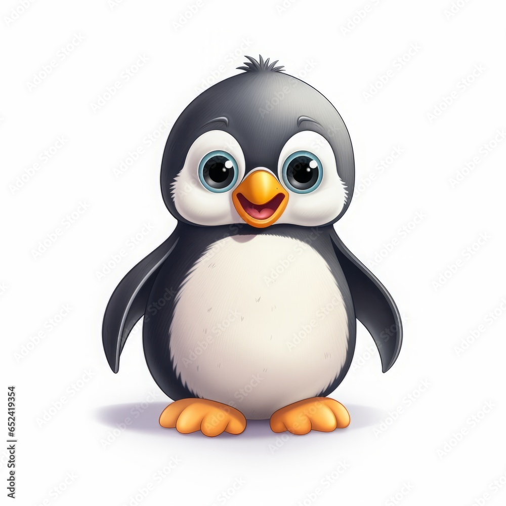 penguin cartoon drawing on white background. penguin cartoon drawing on white background.