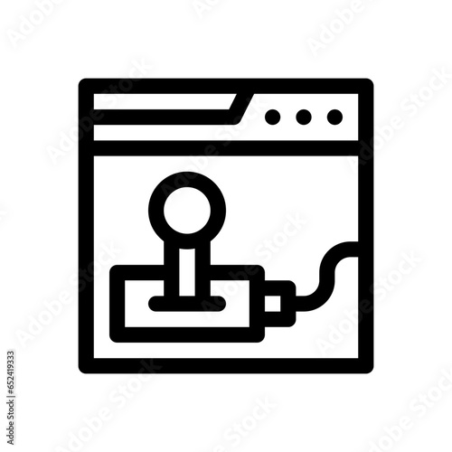 game console line icon