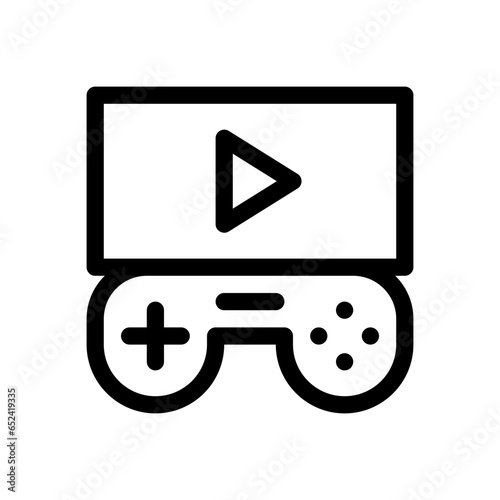 game console line icon