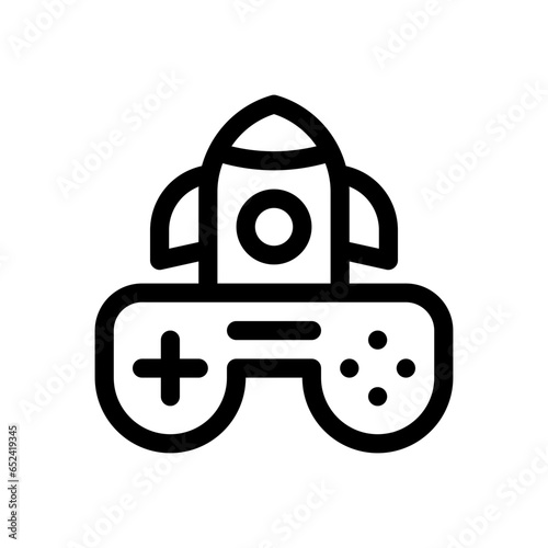 game console line icon