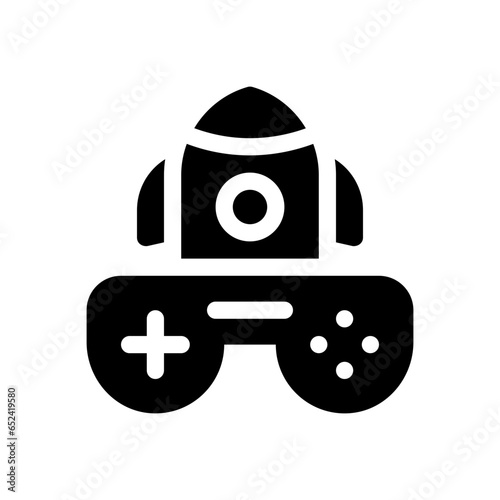 game console glyph icon