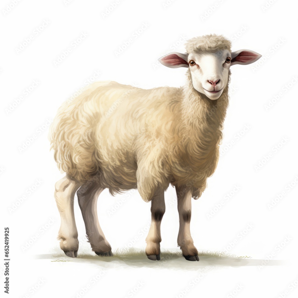 sheep drawing on white background. sheep drawing on white background.