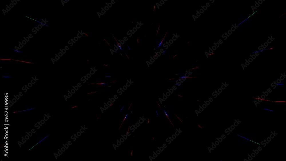 3D shining bright dots set colorful line wave motion, on black background 3D shining bright dots set colorful line wave motion, on black background