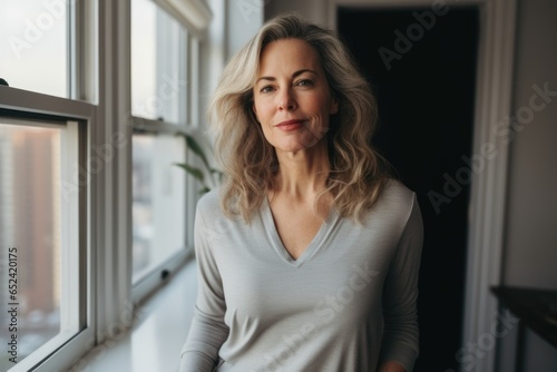 Portrait of a middle aged Caucasian woman in her home