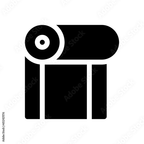yoga mat glyph icon