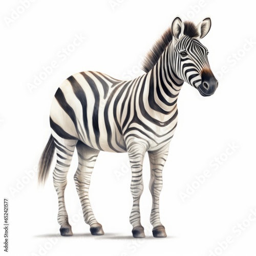 zebra drawing on white background.